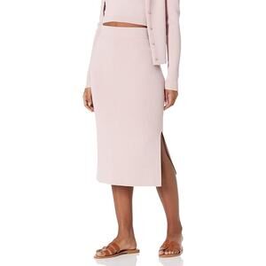 NWT The Drop Pink Side-Slit Ribbed Midi Skirt Size XXL‎ Stretch Comfort Feminine